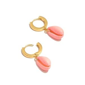 Madewell Painted Shell Mini Hoop Earrings